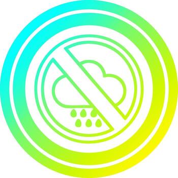 sin mal tiempo circular en el espectro de gradiente frío vector