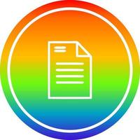 official document circular in rainbow spectrum vector