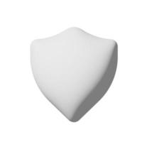 Shield icon 3d isolated on white background Paper art style photo