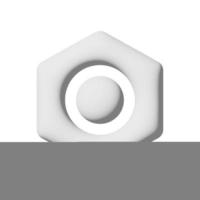 Settings icon 3d isolated on white background Paper art style photo