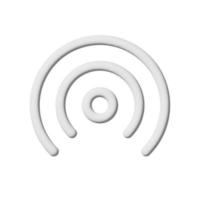 icono de punto de acceso 3d aislado en estilo de arte de papel de fondo blanco foto