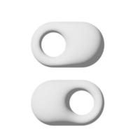 Toggle icon 3d isolated on white background Paper art style photo