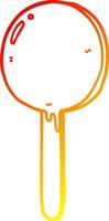 warm gradient line drawing cartoon lollipop vector