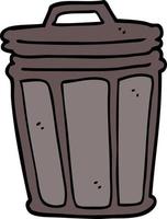 cartoon trash can vector