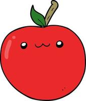 cartoon cute apple vector