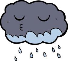 cartoon rain cloud vector