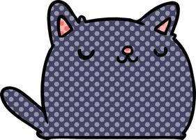 cartoon of cute kawaii cat vector