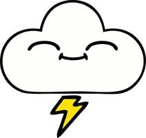 comic book style cartoon thunder cloud vector