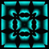 Creative 3d design blue ornate ornamental texture details on black background photo