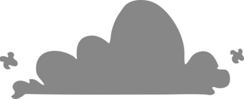 cartoon doodle of a white cloud vector