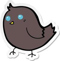 sticker of a cartoon bird vector