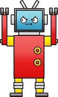 gradient shaded cartoon robot vector