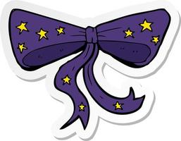 sticker of a cartoon bow tie vector