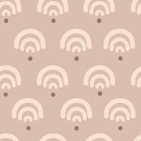 Boho seamless pattern with arches in monochrome beige colors.Vector background in modern bohemian style,Design for wallpapers,covers,scrapbooking,textile,wrapping paper,stationery for kids and adults