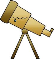 gradient shaded cartoon telescope vector