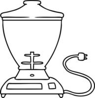 line drawing doodle of a food blender vector