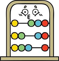 cute cartoon abacus vector