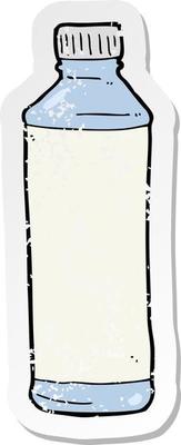 retro distressed sticker of a cartoon water bottle