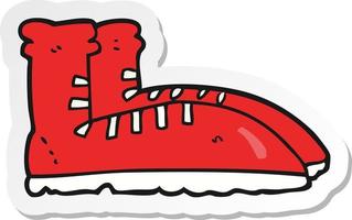 sticker of a cartoon boots vector