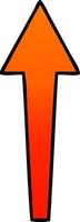quirky gradient shaded cartoon arrow vector