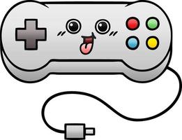 gradient shaded cartoon game controller vector