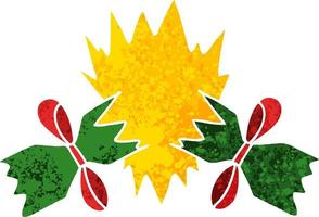 quirky retro illustration style cartoon pulled cracker vector