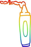 rainbow gradient line drawing cartoon coloring crayon vector