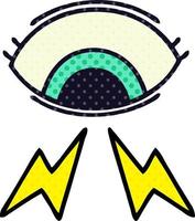 comic book style cartoon mystic eye vector