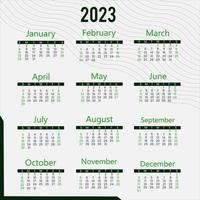calendario 2023 diseño profesional único y creativo vector