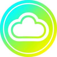 weather cloud circular in cold gradient spectrum vector