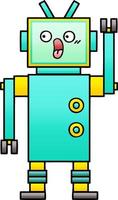 gradient shaded cartoon robot vector