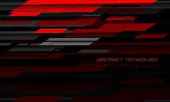 Abstract technology red grey circuit cyber futuristic geometric dynamic on black design modern background vector