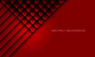 Abstract red squares pattern black shadow geometric with blank space design modern luxury background vector