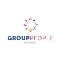 plantilla de diseño de logotipo de icono de grupo de personas vector