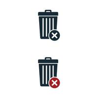 Trash Can Do Not Discard Icon Design Template Elements vector