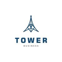 inspiración para el diseño del logotipo del icono de la torre vector