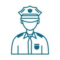 professional police worker vector