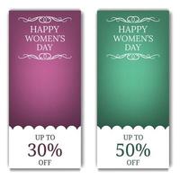 Women's Day. Template of Discount Banners. Place for Text. Vector illustration for Your Design.