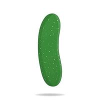 Fresh Cucumber Vegetable isolated on white background. Cucumber Icon for Farm, Market, Recipe Design. Organic Food. Cartoon Style. Vector illustration for Your Design, Web.