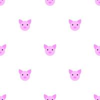 Seamless pattern with cute pig. Vector illustration for design, web, wrapping paper, fabric, wallpaper.