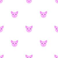 Seamless pattern with cute pig. Vector illustration for design, web, wrapping paper, fabric, wallpaper.