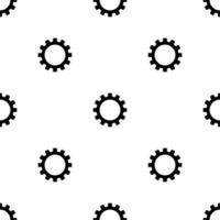 Seamless pattern with gear icon on white background. Settings symbol. Flat style. Vector illustration for design, web, wrapping paper, fabric, wallpaper