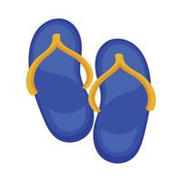 blue flip flops vector