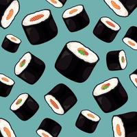 futomaki sushi patrón japonés vector