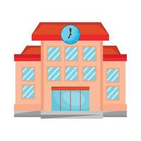 school front facade vector