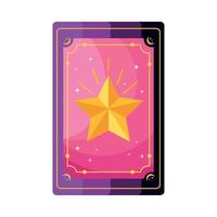 tarot card with star vector