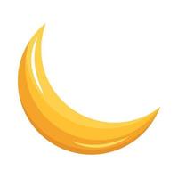 golden crescent moon vector