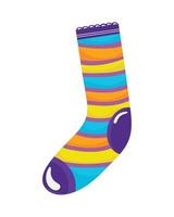 sock stripes color vector