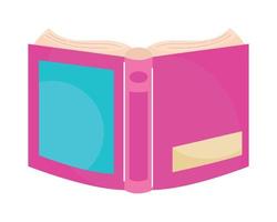 libro rosa abierto vector