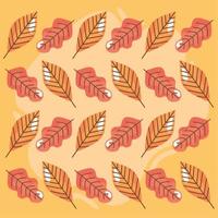 orange autumn season pattern vector